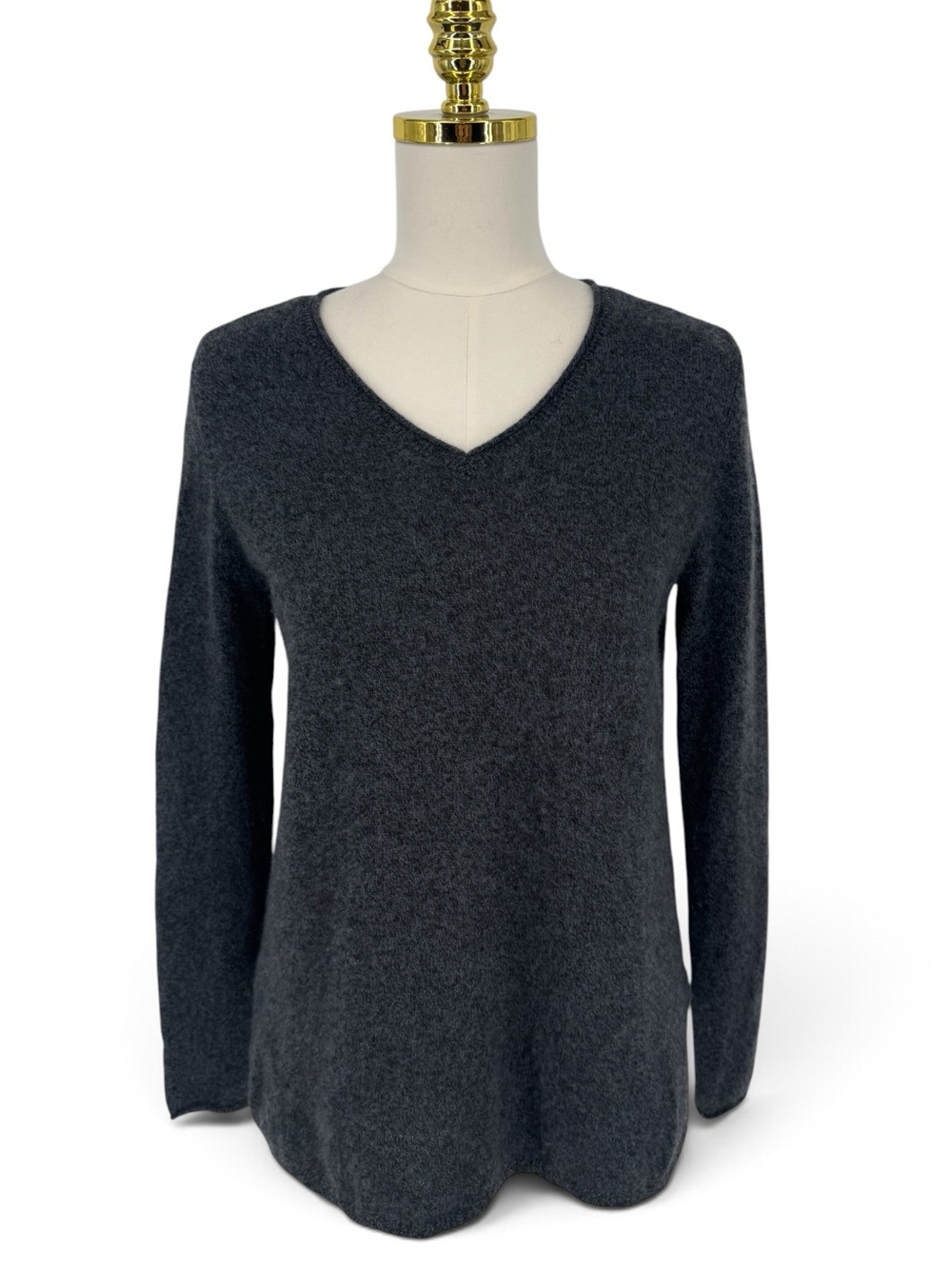 Magaschoni 100% Cashmere Sweater Women’s Gray Minimalist